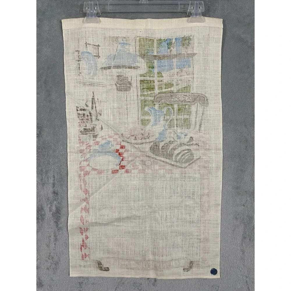 Textilimpex Linen Calendar Tea Towels 1975 1976 Birds‎ Bountiful Table Retro VTG